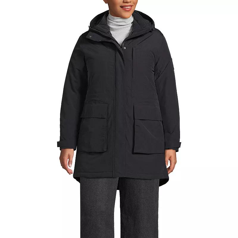 Plus Size Lands' End Women's 3-in-1 Squall Winter Parka Jacket, Size: 1XL, Black Product Image