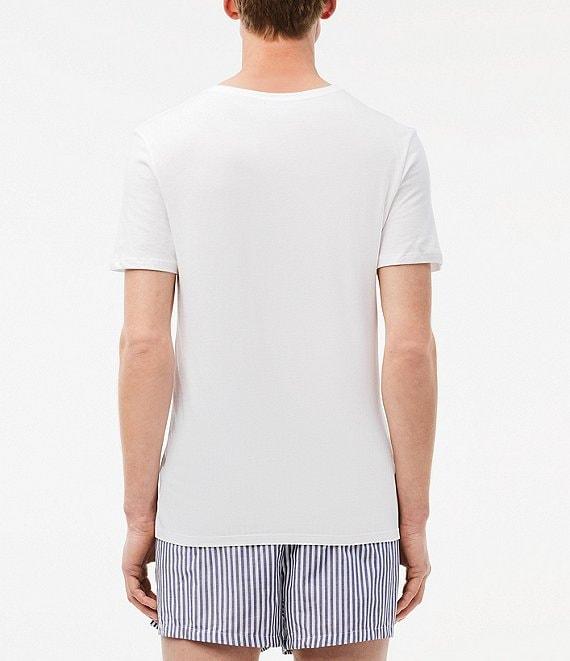 Lacoste Short Sleeve V-Neck Slim Fit Undershirt 3-Pack Product Image