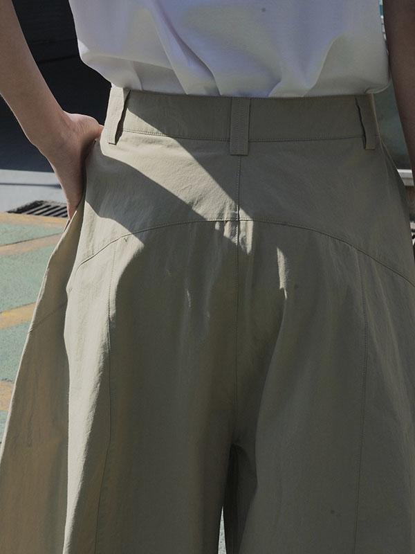 Loose Wide Leg Solid Color Split-Joint Casual Pants Bottoms Trousers Product Image