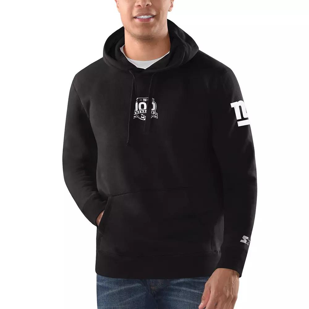 Men's Starter Black New York Giants 100th Season Pullover Hoodie,  Product Image