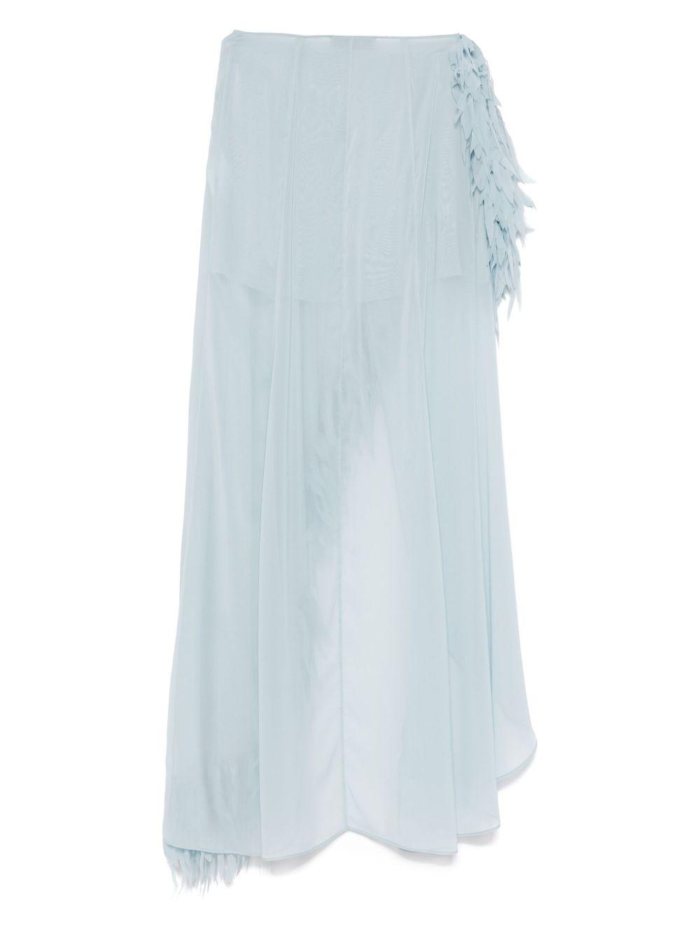 fringed-detail maxi skirt  Product Image