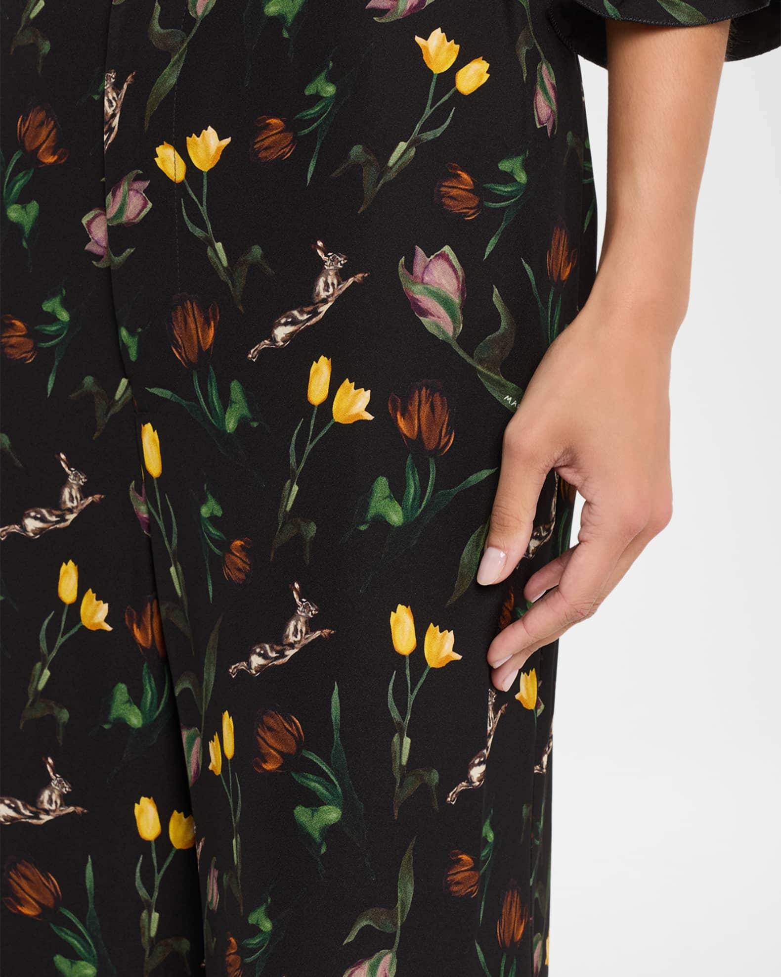 Floral Wide-Leg Trousers Product Image