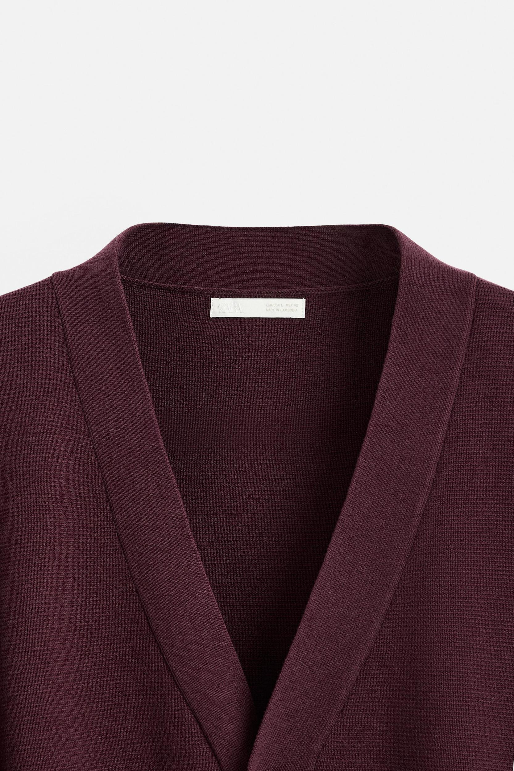 TEXTURED COTTON CARDIGAN Product Image