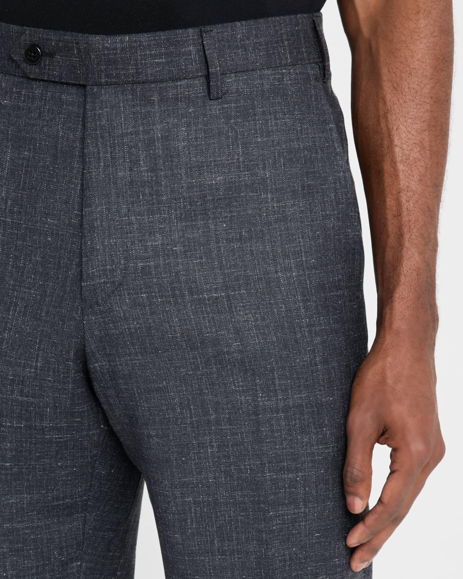 Men's Devon Wool and Silk Flat-Front Pants Product Image
