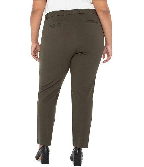 Liverpool Los Angeles Plus Size Kelsey Mid Rise Slim Leg Stretch Ponte Trouser Pants Product Image
