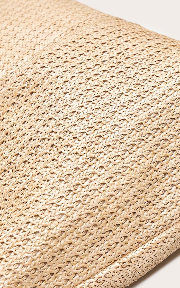 Natural Raffia Silver Buckle Large Tote Bag Product Image