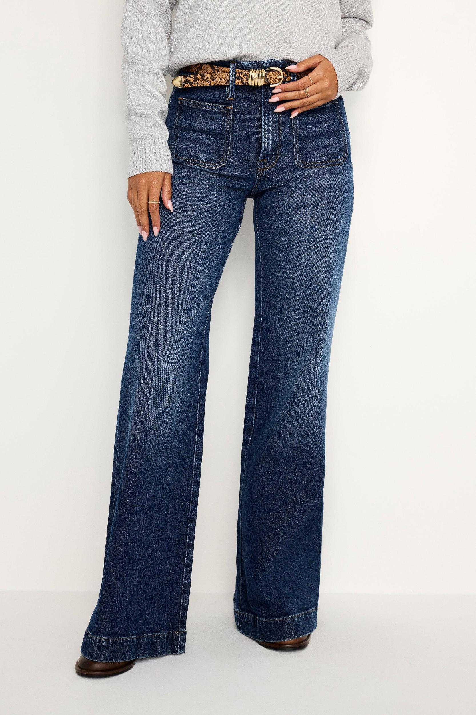 GOOD WAIST PALAZZO JEANS | INDIGO759 Product Image