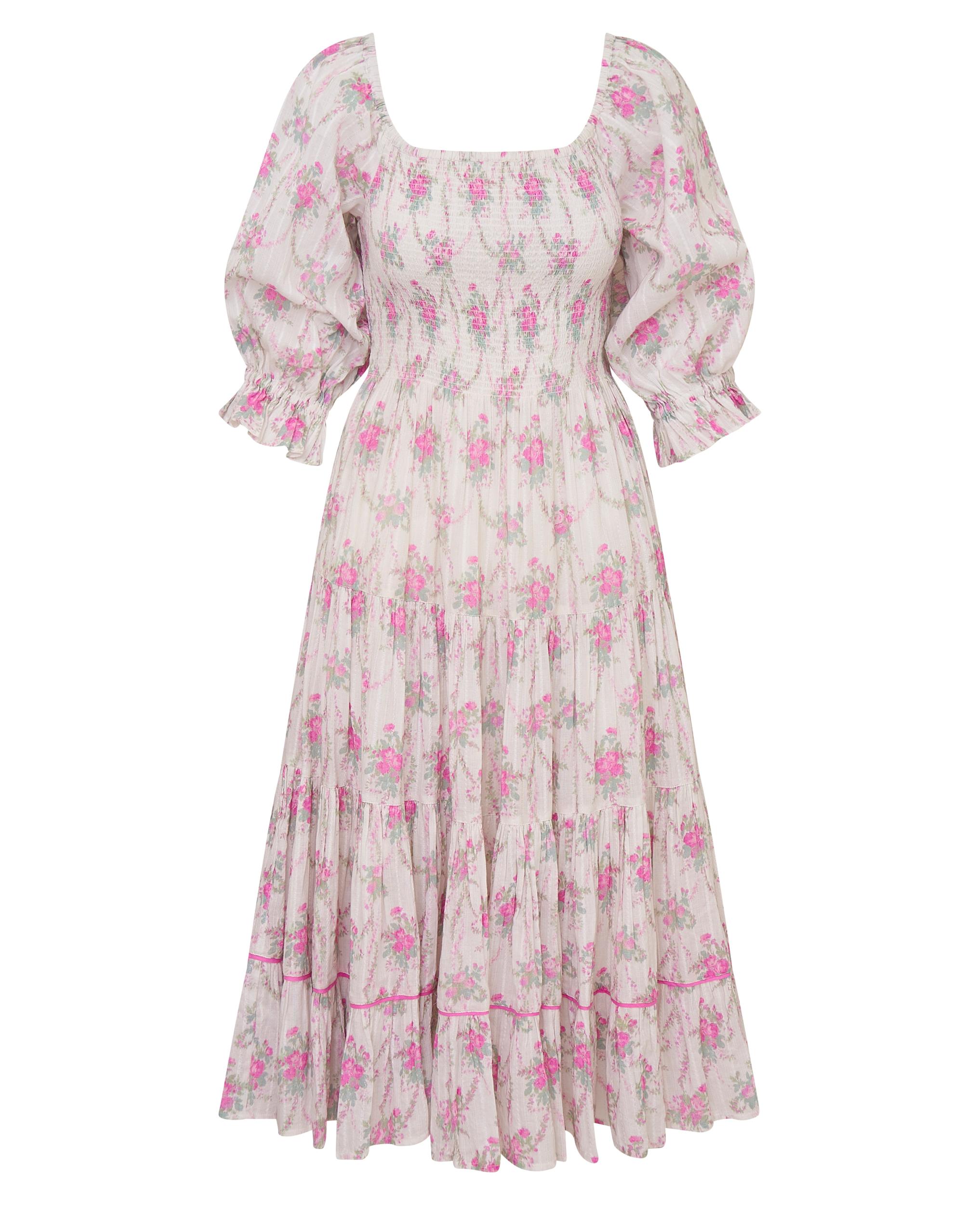 Rigby Cotton Floral Midi Dress Product Image