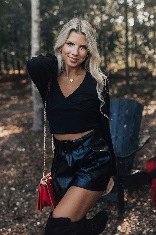 World's Apart Crop Top In Black Product Image