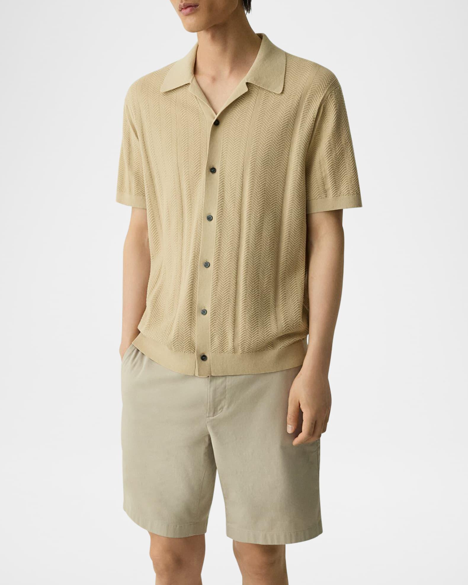 Men's Herringbone Knit Camp Shirt Product Image