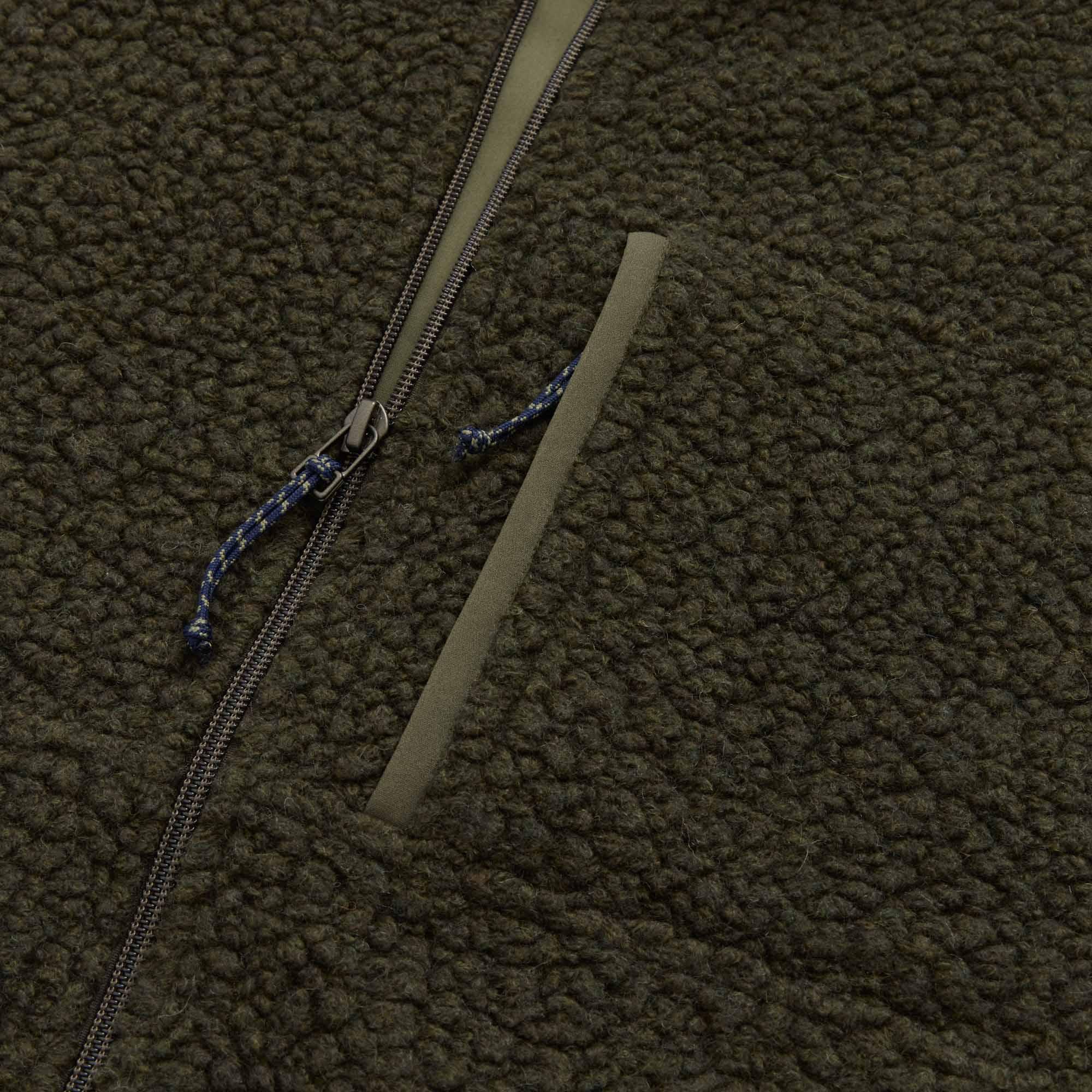 Merino Wool Fleece Jacket | Forest Night Product Image