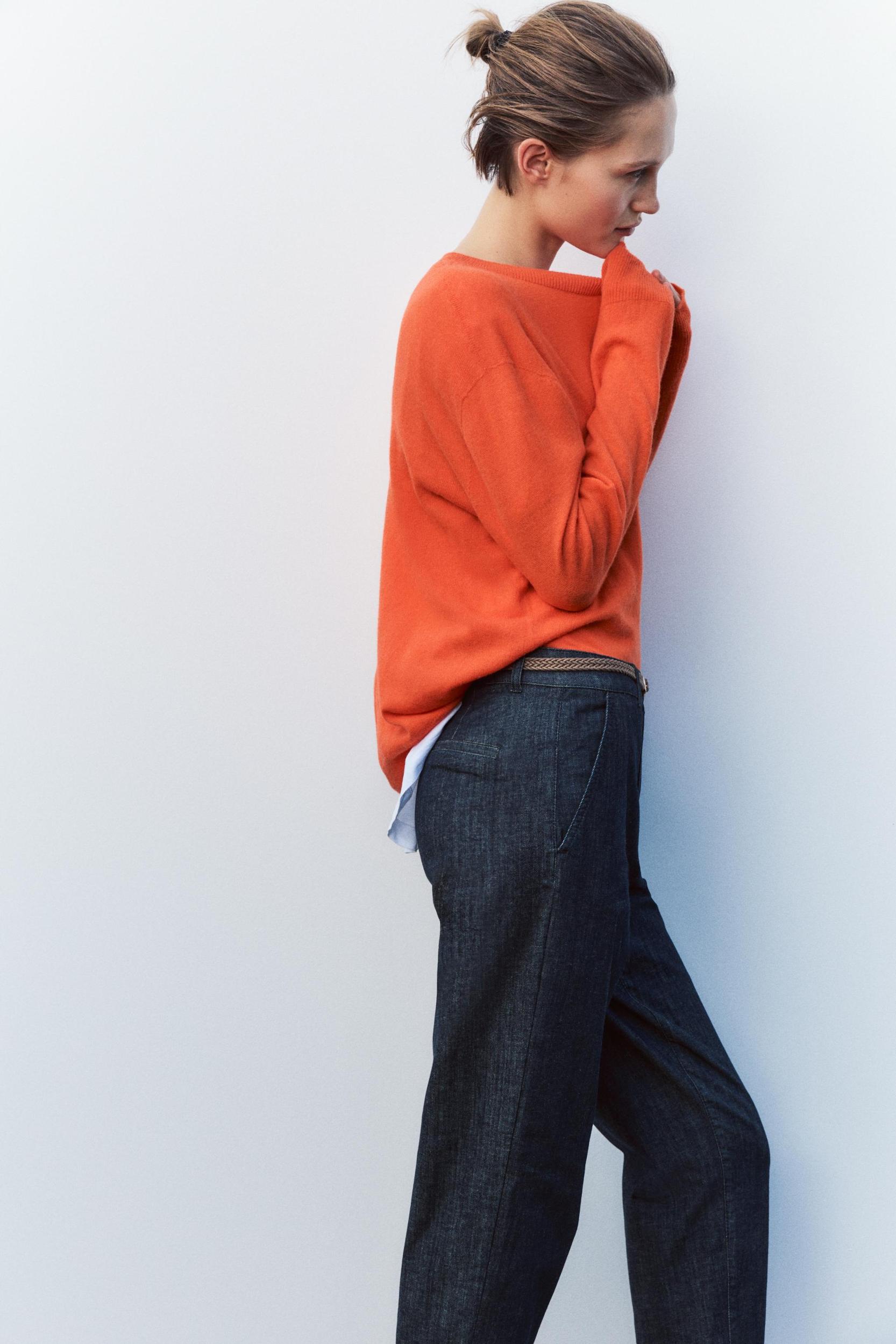 Z1975 BRAIDED BELT CHINO DENIM PANTS Product Image