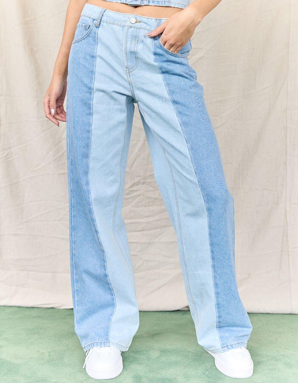 WEST OF MELROSE Low Rise Baggy Womens Jeans - DENIM Product Image