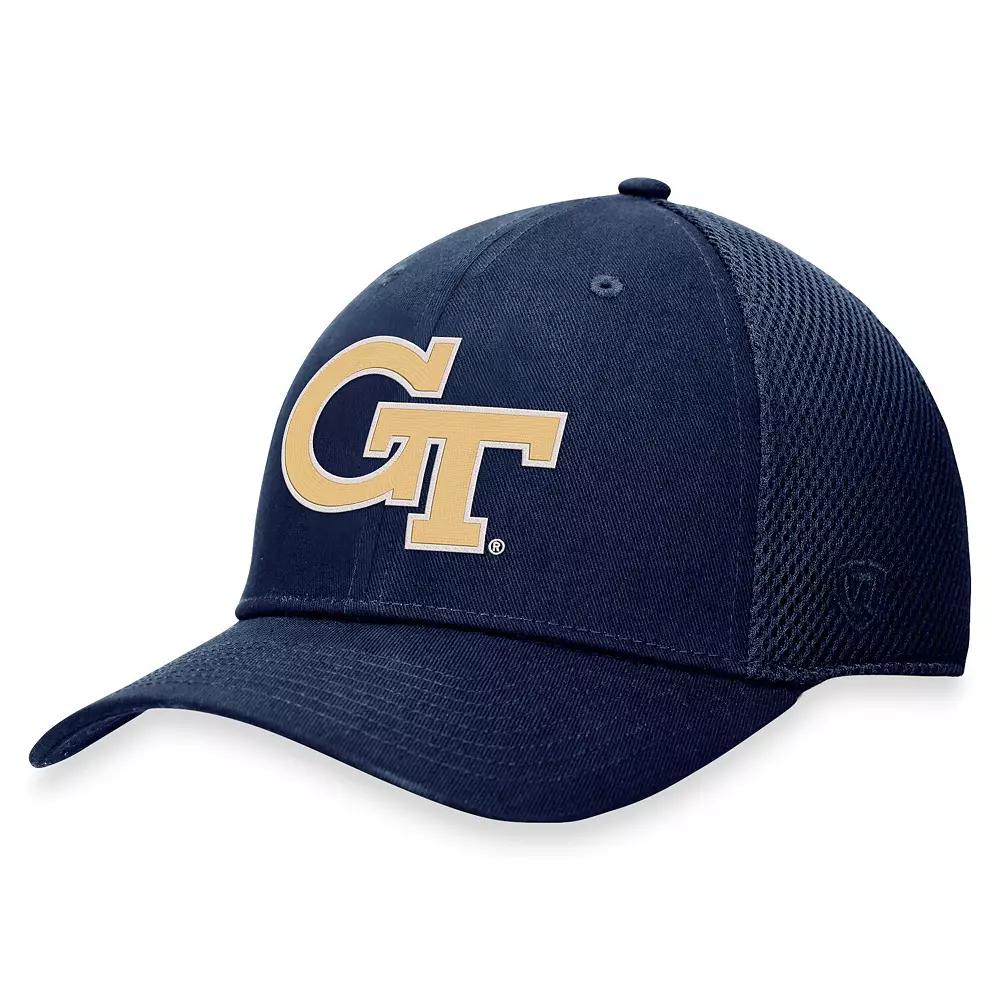 Men's Top of the World Navy Georgia Tech Yellow Jackets Spacer Flex Hat,  Product Image
