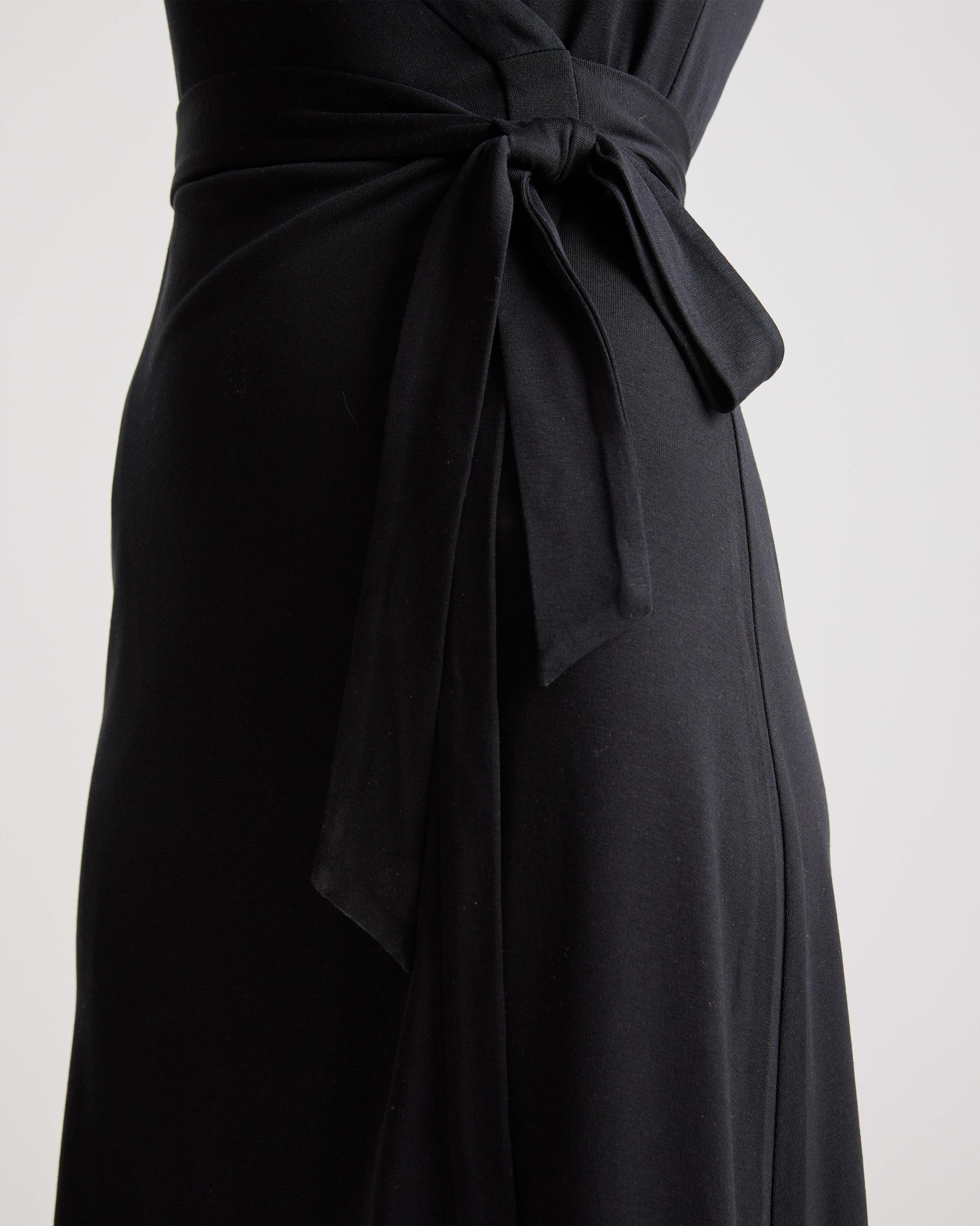 Quince | Women's 100% Silk Jersey Mini Wrap Dress Product Image