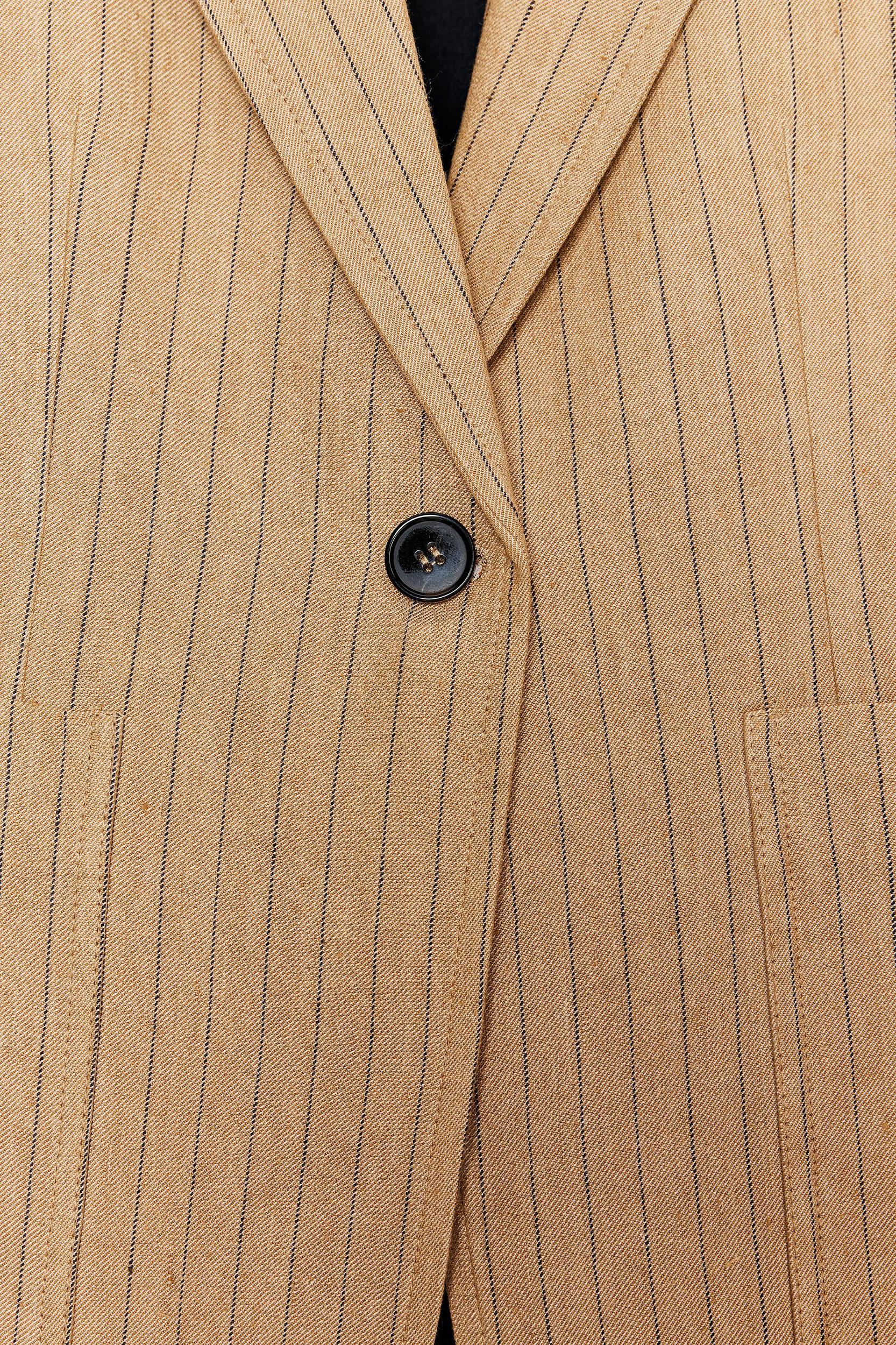 ZW COLLECTION STRIPED LINEN BLAZER Product Image