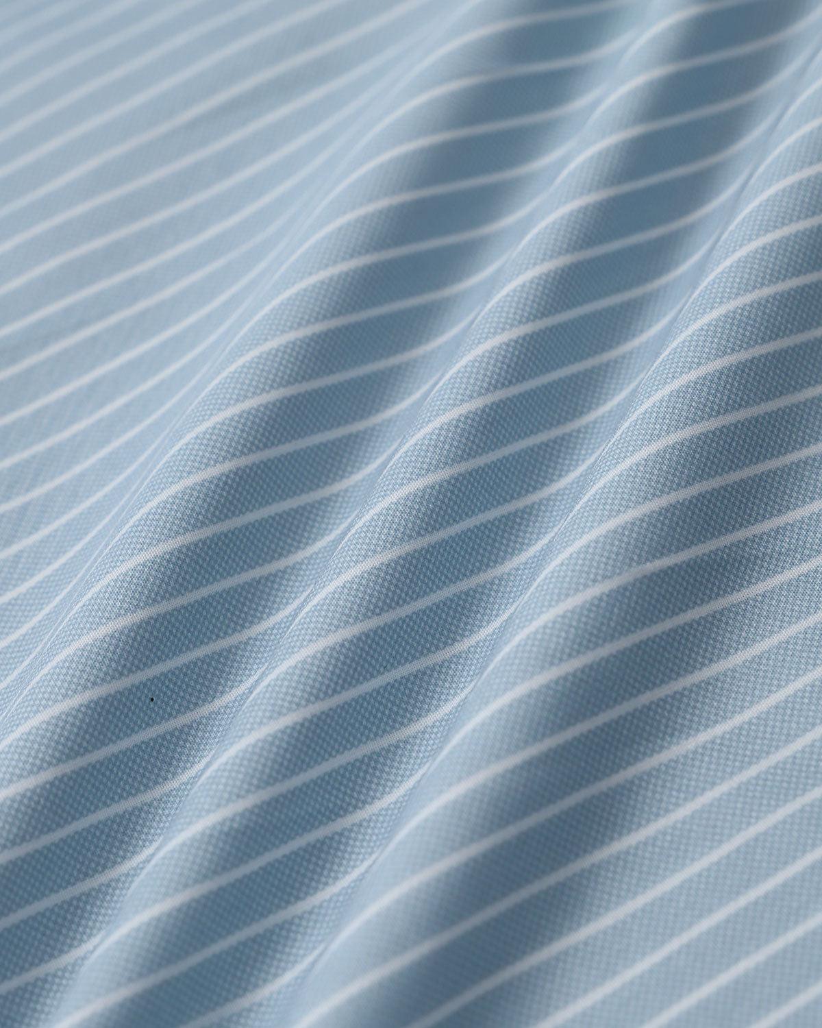 Blue Striped Cap Sleeve Midi Dress Product Image