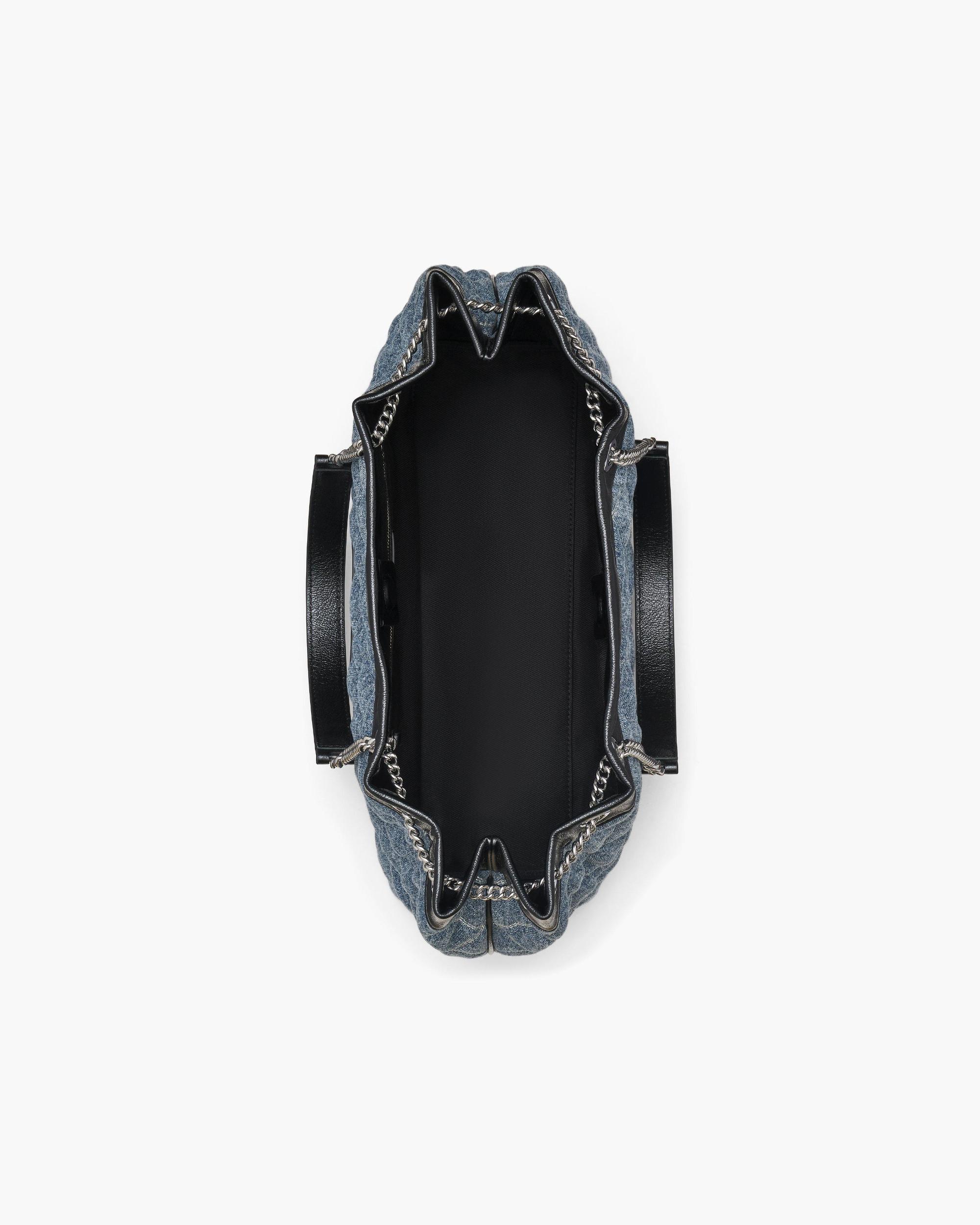 The Quilted Denim Large Chain Sack Bag Product Image