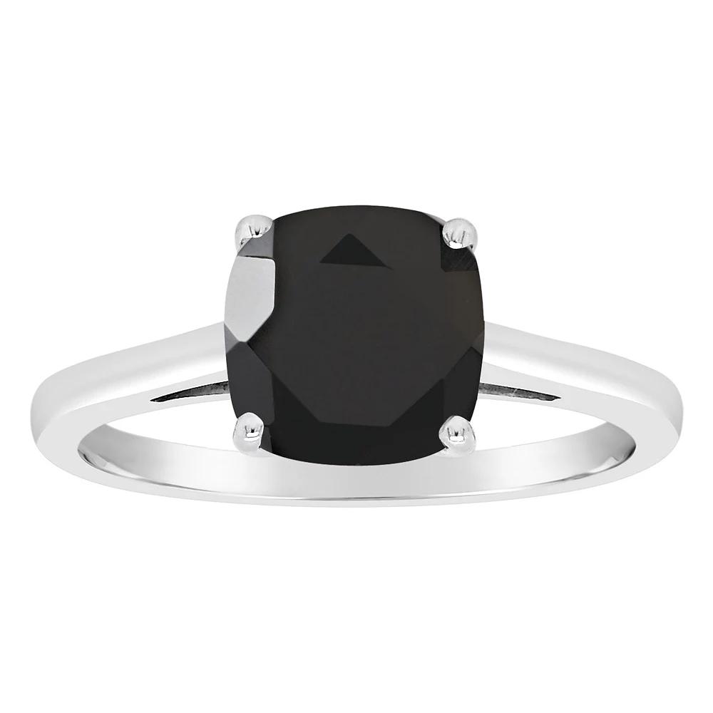Alyson Layne Sterling Silver Cushion Onyx Ring, Women's,  Product Image