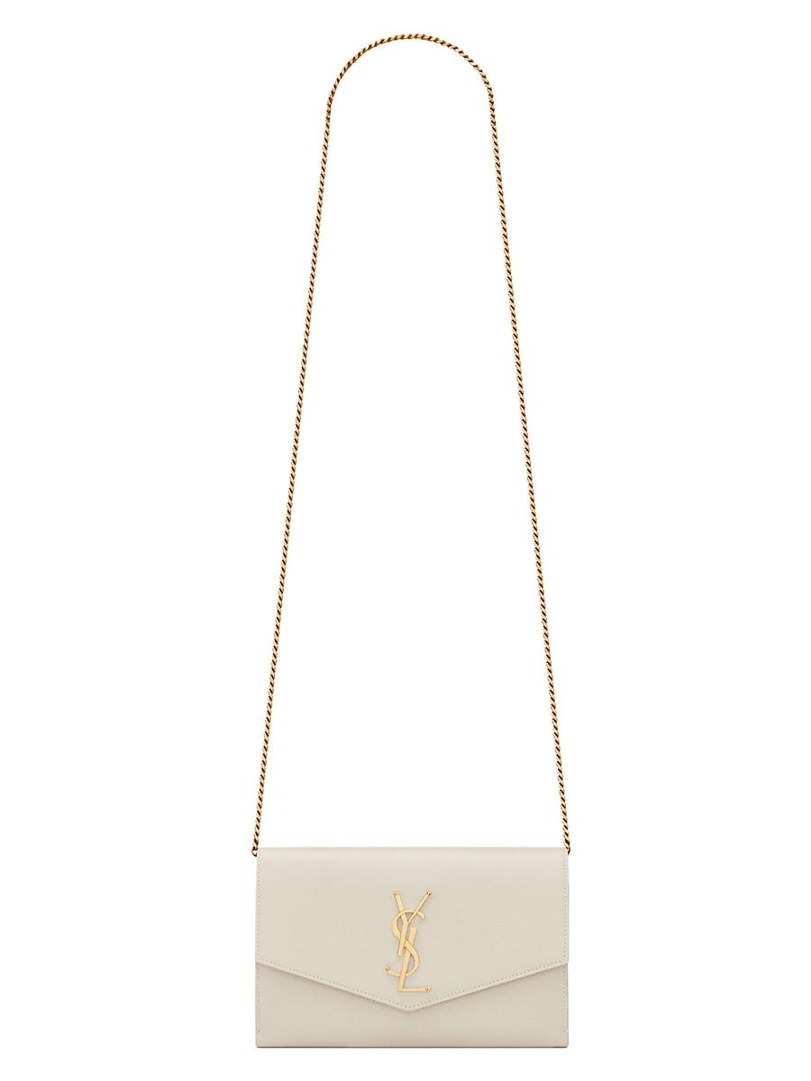 Womens Uptown Chain Wallet in Grain De Poudre Embossed Leather Product Image