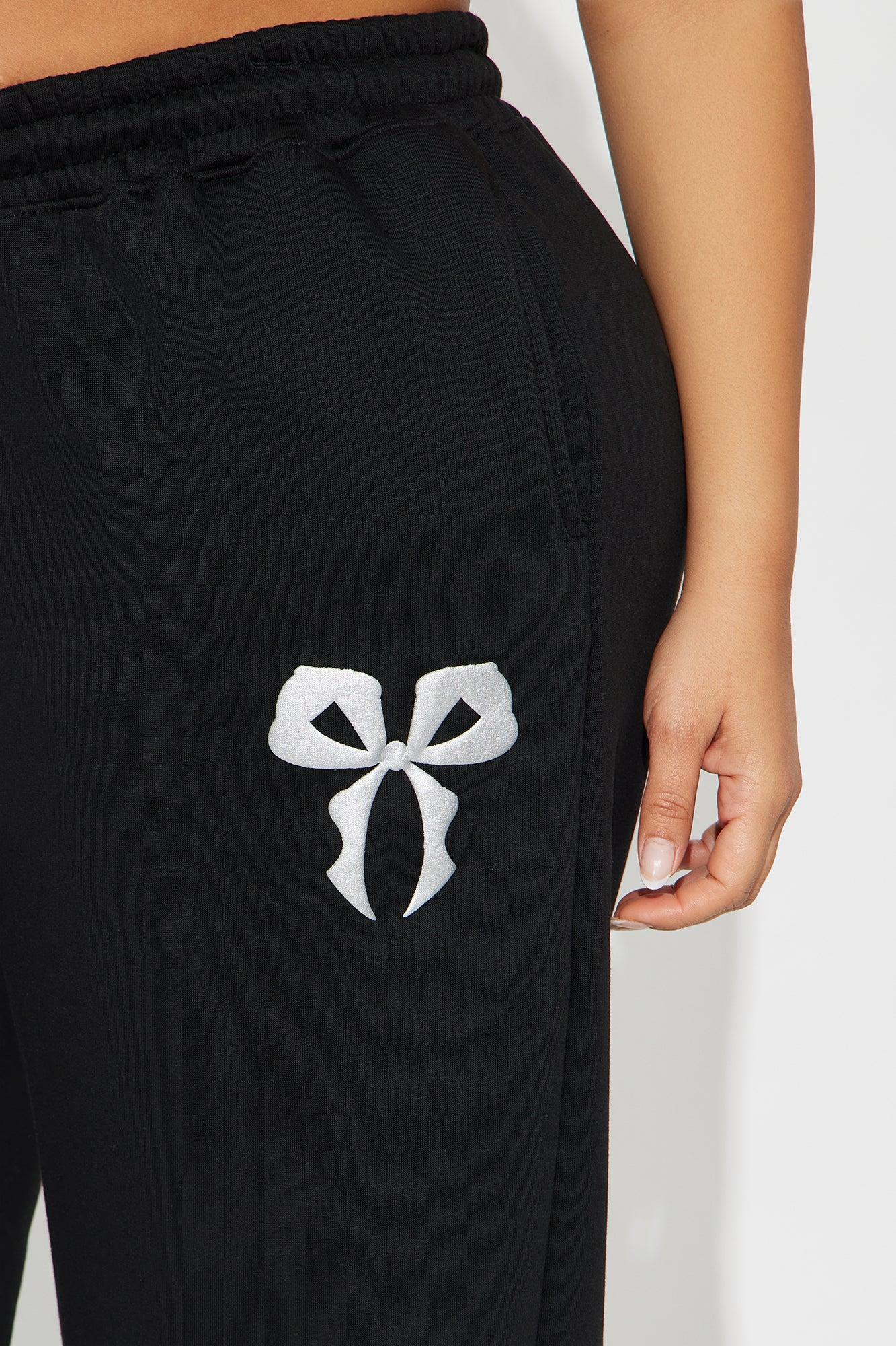 Coquette Season Fleece Pants - Black Female Product Image