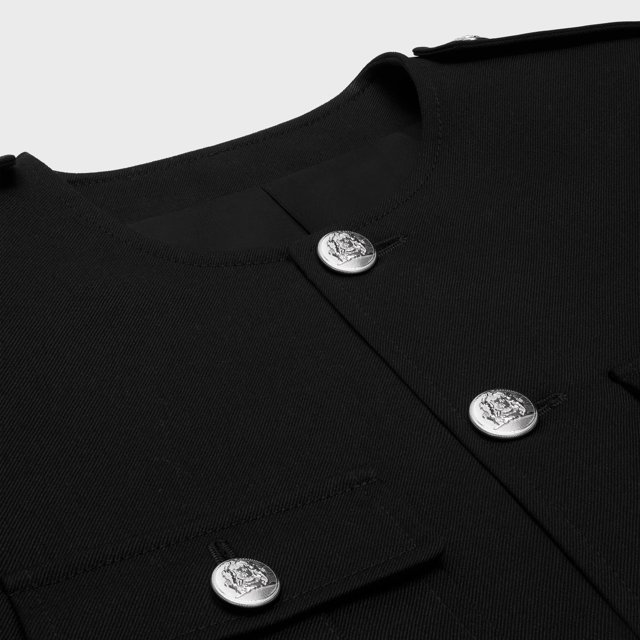 military jacket in diagonal wool Product Image