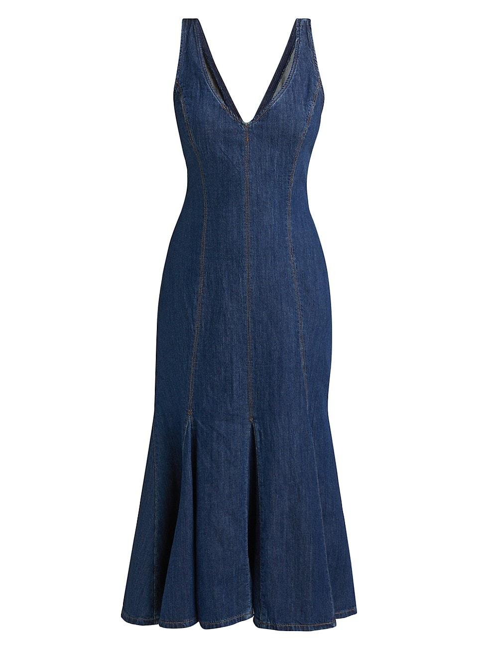 Womens Serafina Denim Midi-Dress Product Image