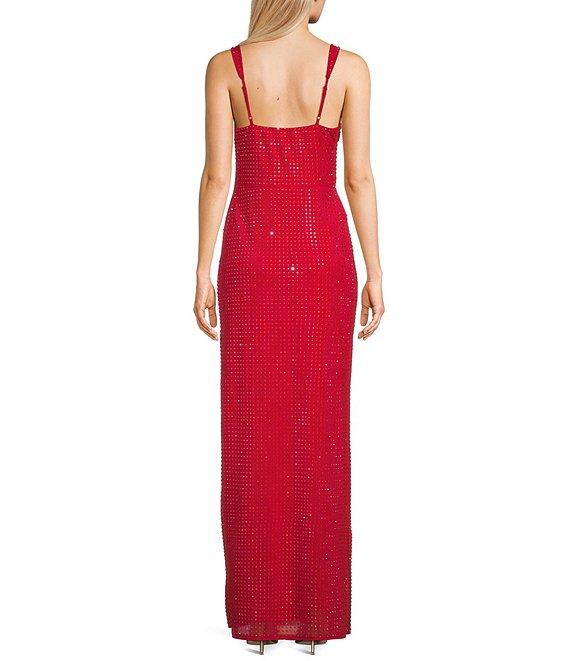 B. Darlin Heat Stone Sleeveless Sweetheart Neckline Dress Product Image