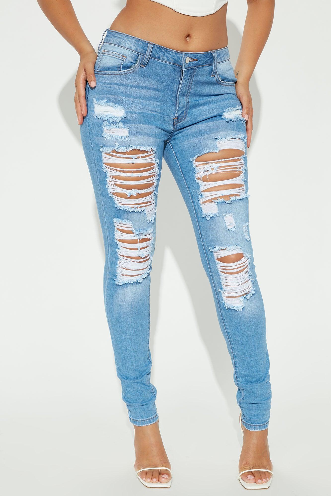 Tall Give Good Love Skinny Jeans - Light Blue Wash Product Image