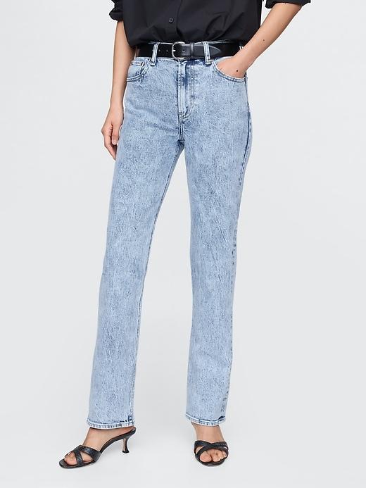 High Rise Studded &apos;90s Straight Jeans Product Image
