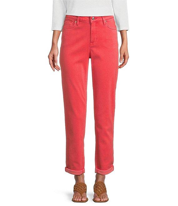 Tommy Bahama Leila Sunwashed Twill Mid Rise Ankle Length Boyfriend Jeans Product Image