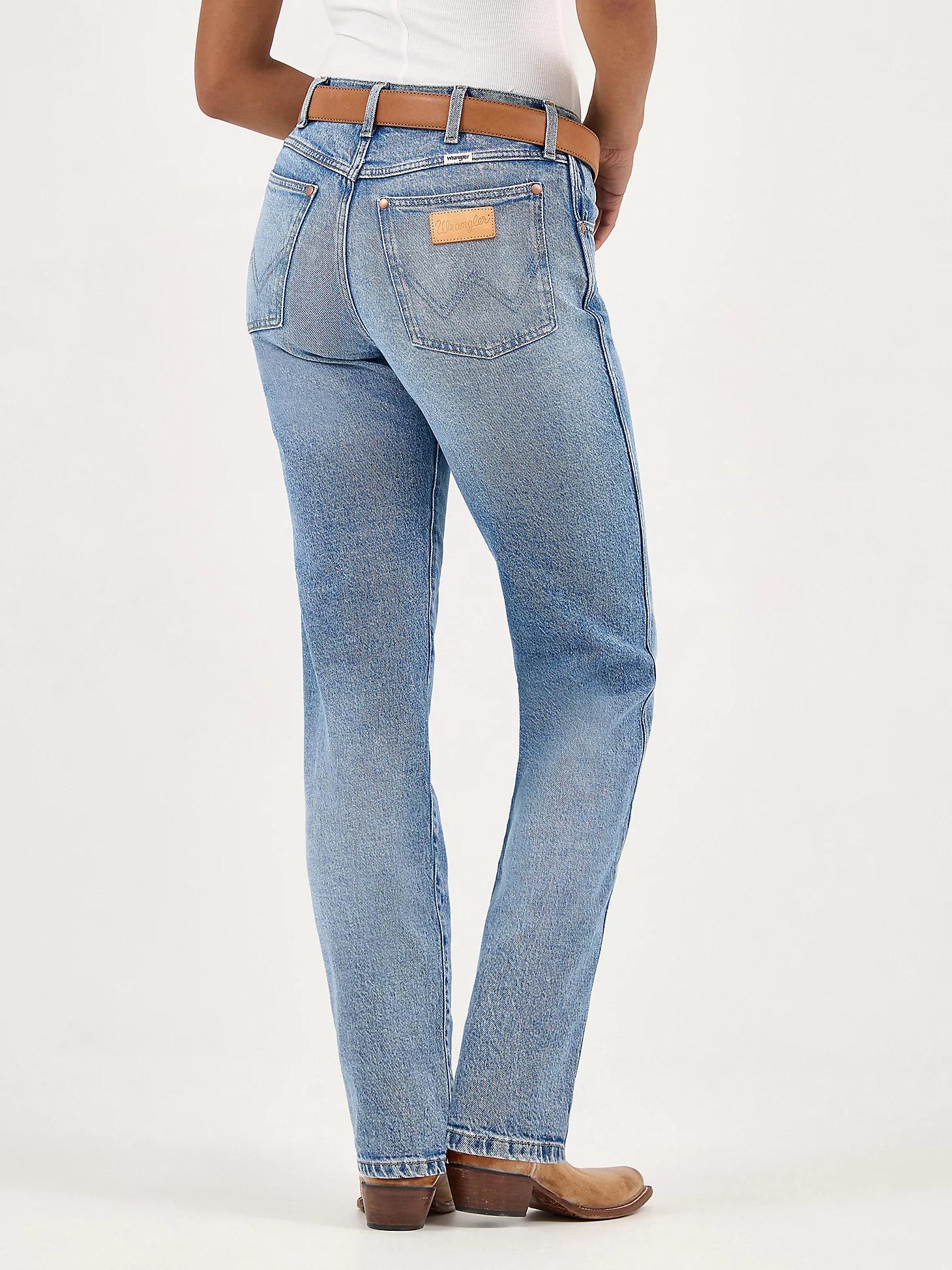 Women's Sunset Mid Rise Straight Jean in Baby Blue Product Image