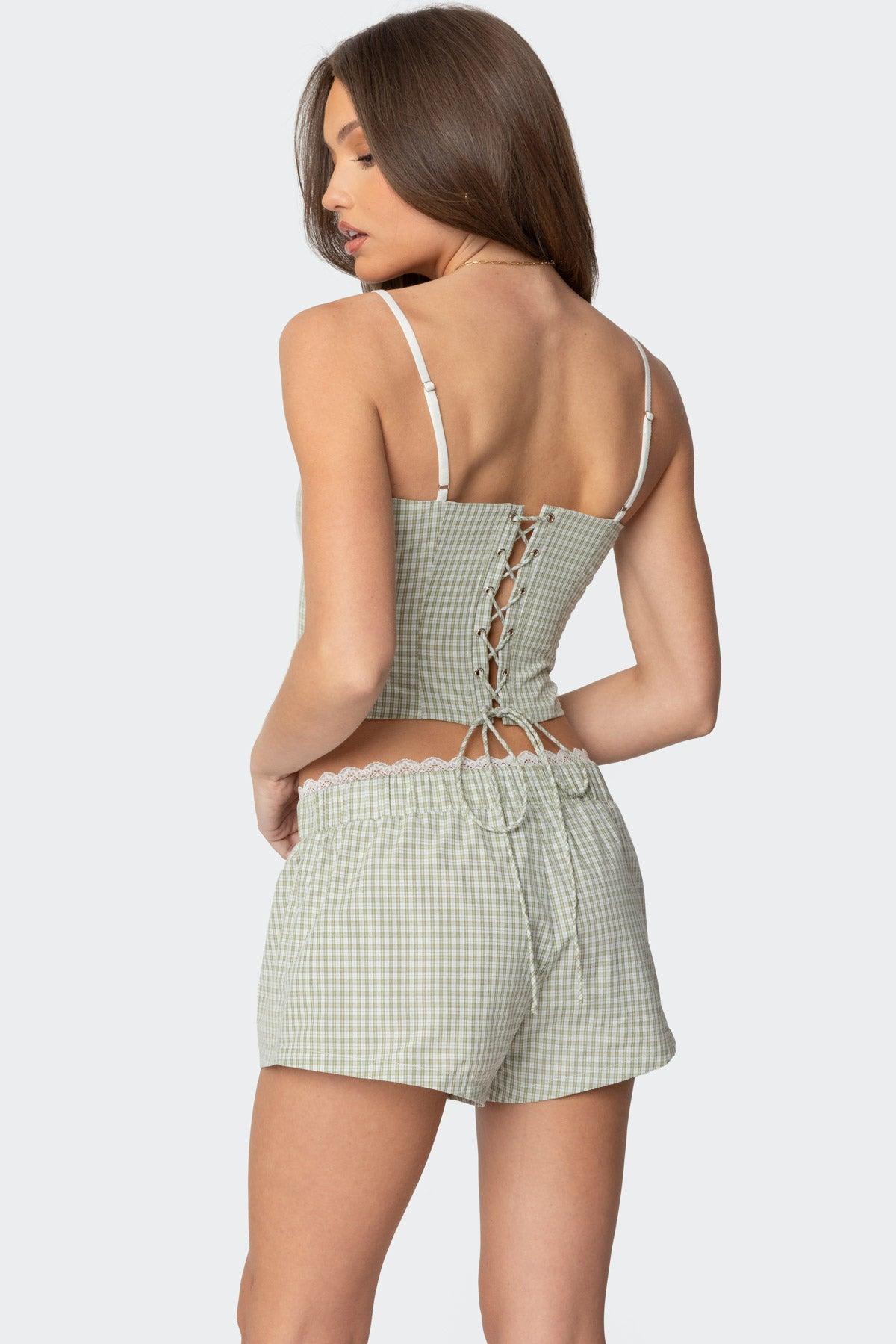 Lenorah Gingham Boxer Shorts Product Image