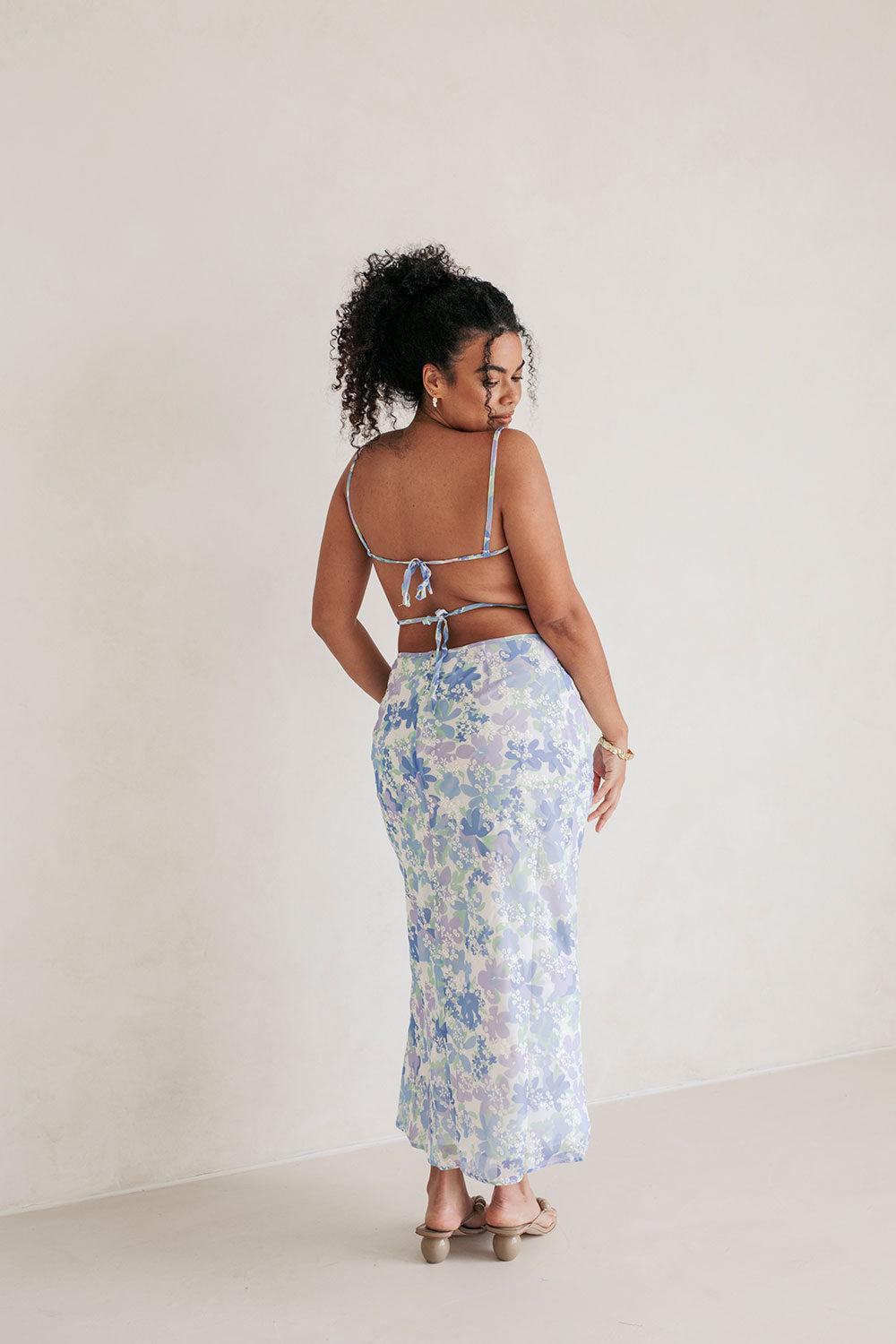 Robyn Midi Skirt - Juniper Floral Product Image
