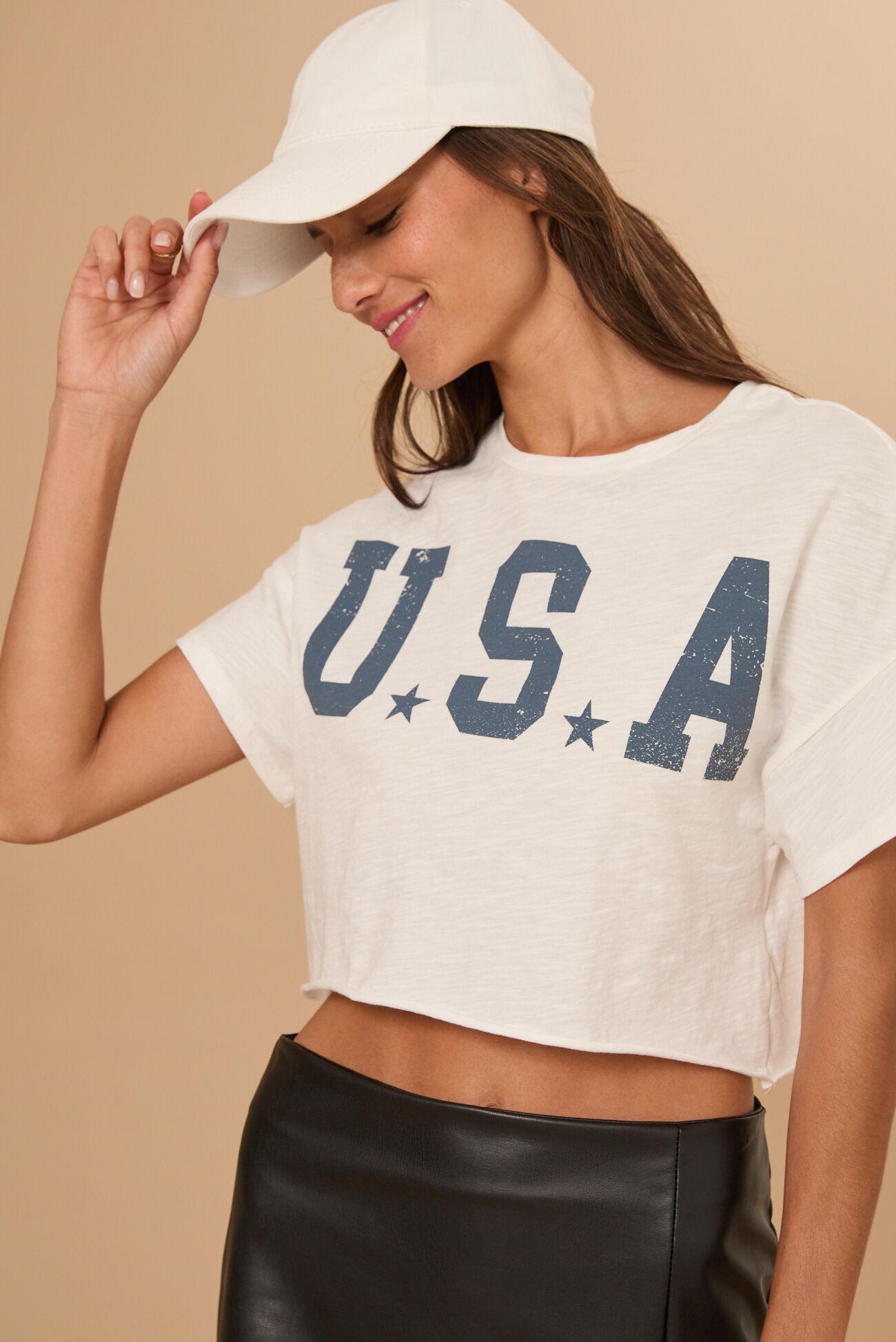 USA Cropped Graphic Tee Product Image