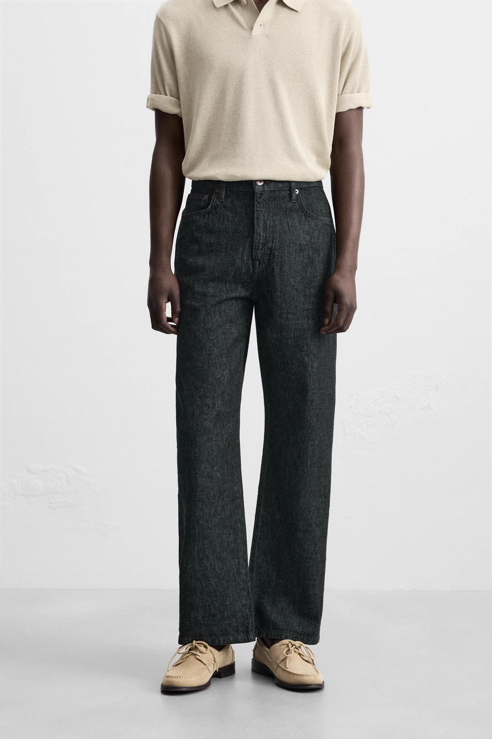 COTTON-HEMP STRAIGHT FIT JEANS Product Image