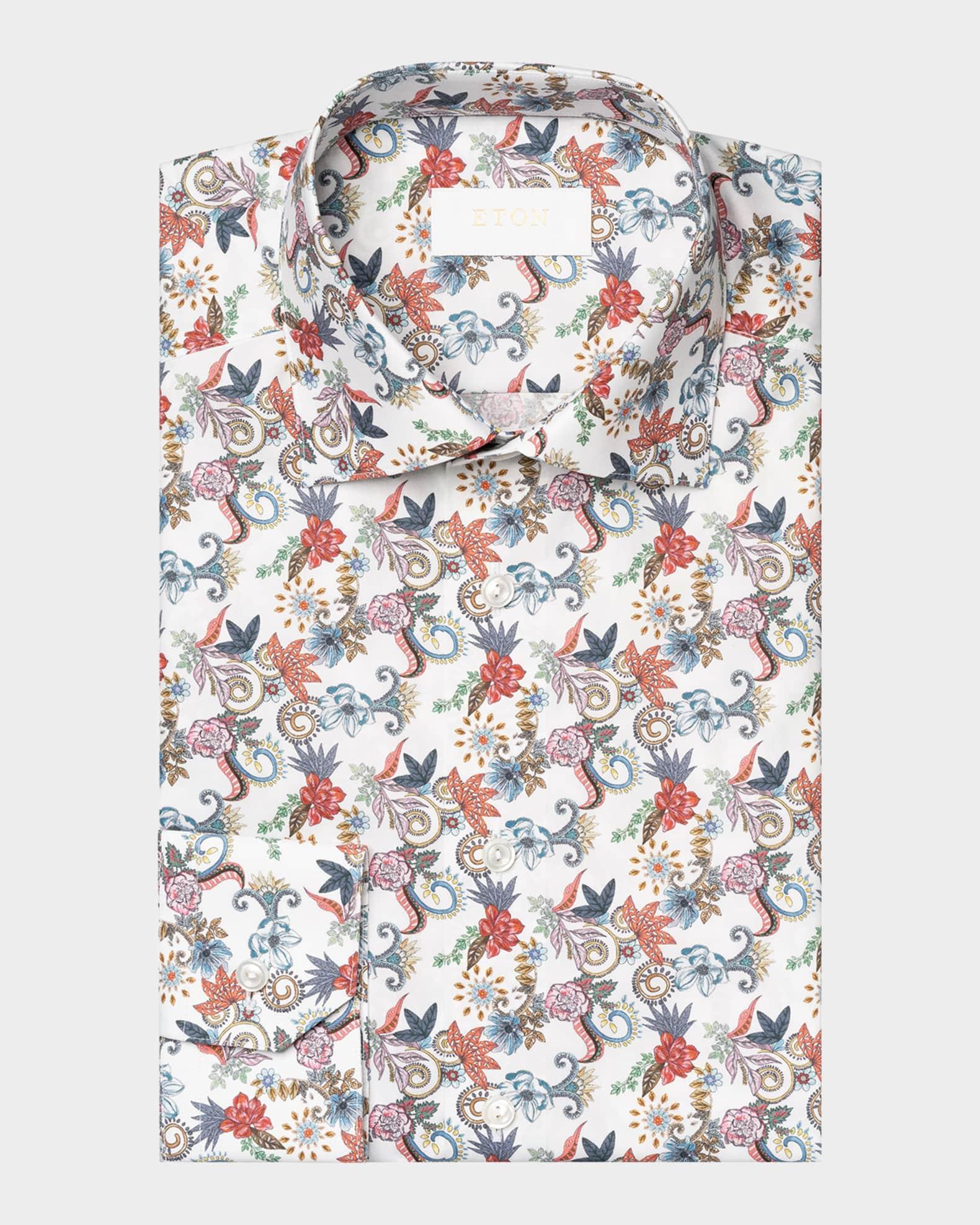 Men's Elevated Floral Twill Contemporary-Fit Dress Shirt Product Image