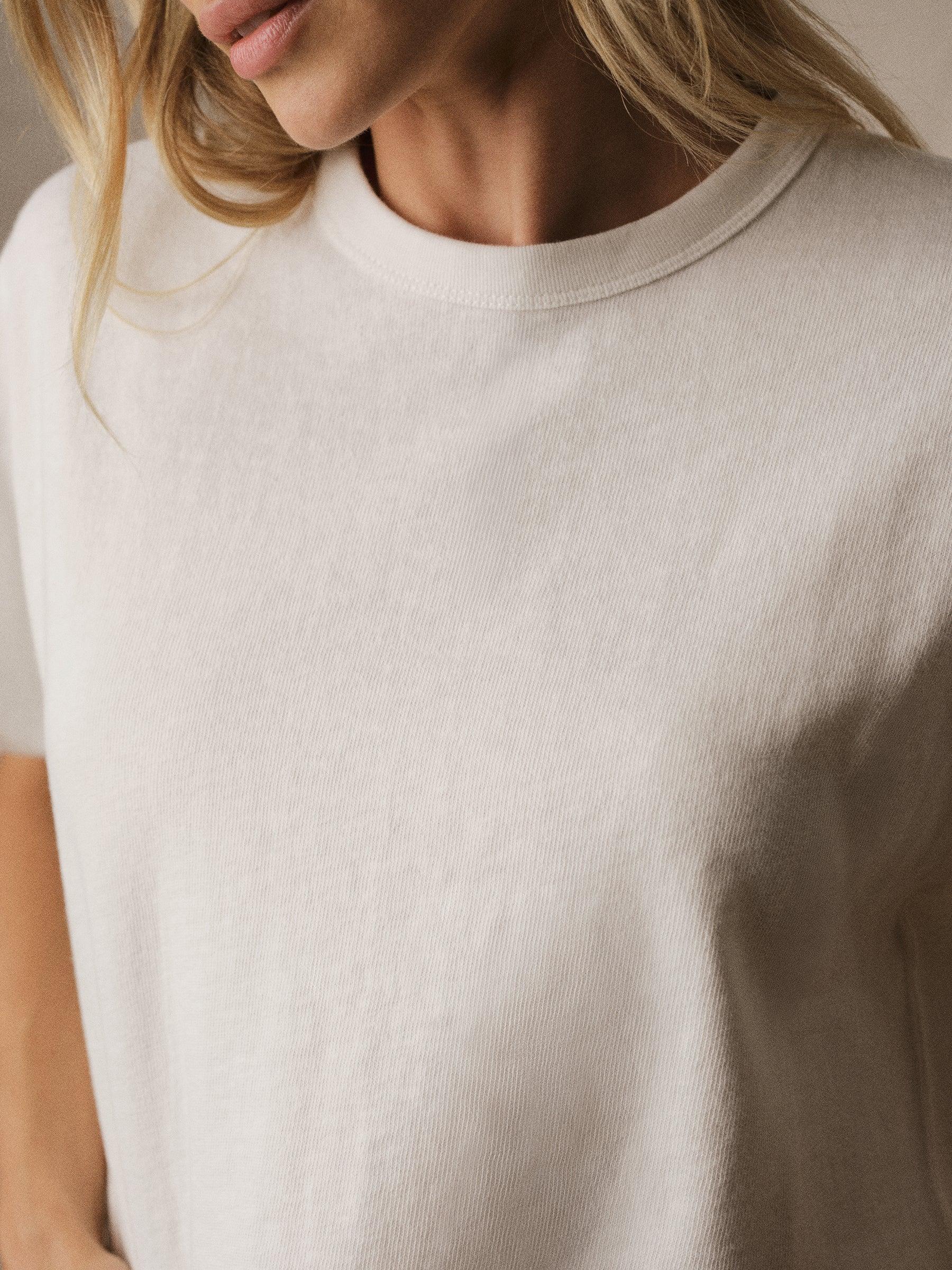 White Field-Spec Boyfriend Crop Tee Product Image
