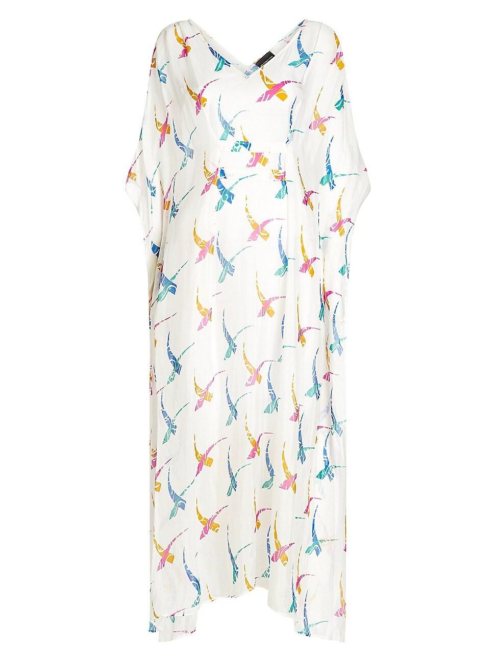 Womens Florence Abstract Silk-Blend Cover-Up Maxi Dress Product Image