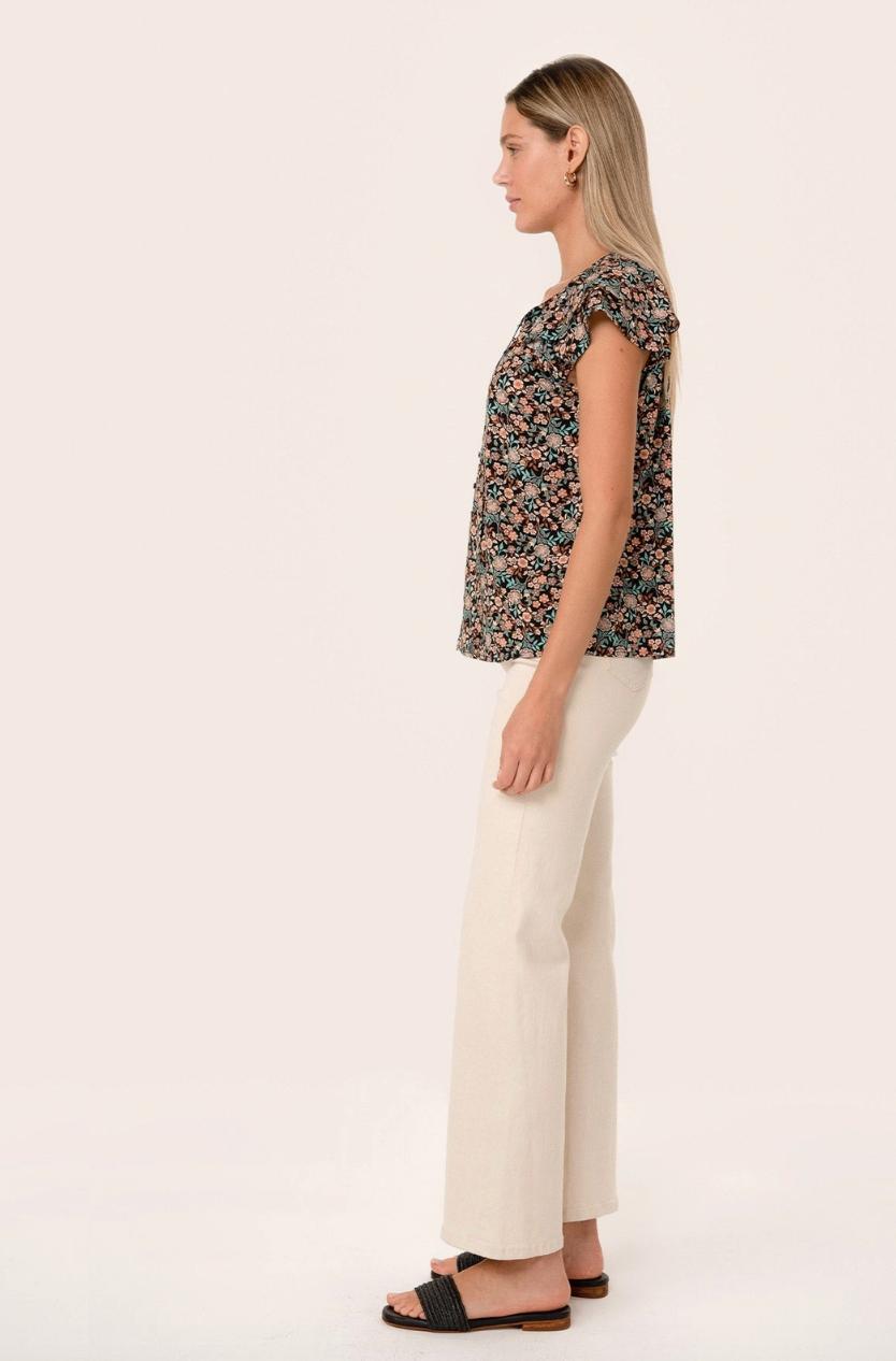 Floral Layered Sleeve Blouse Product Image