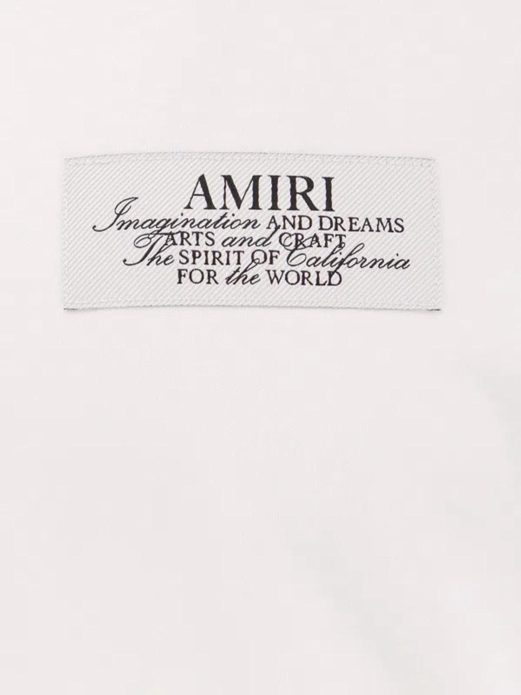 AMIRI Black Crewneck T-shirt With Logo Lettering On Front And Rear Product Image