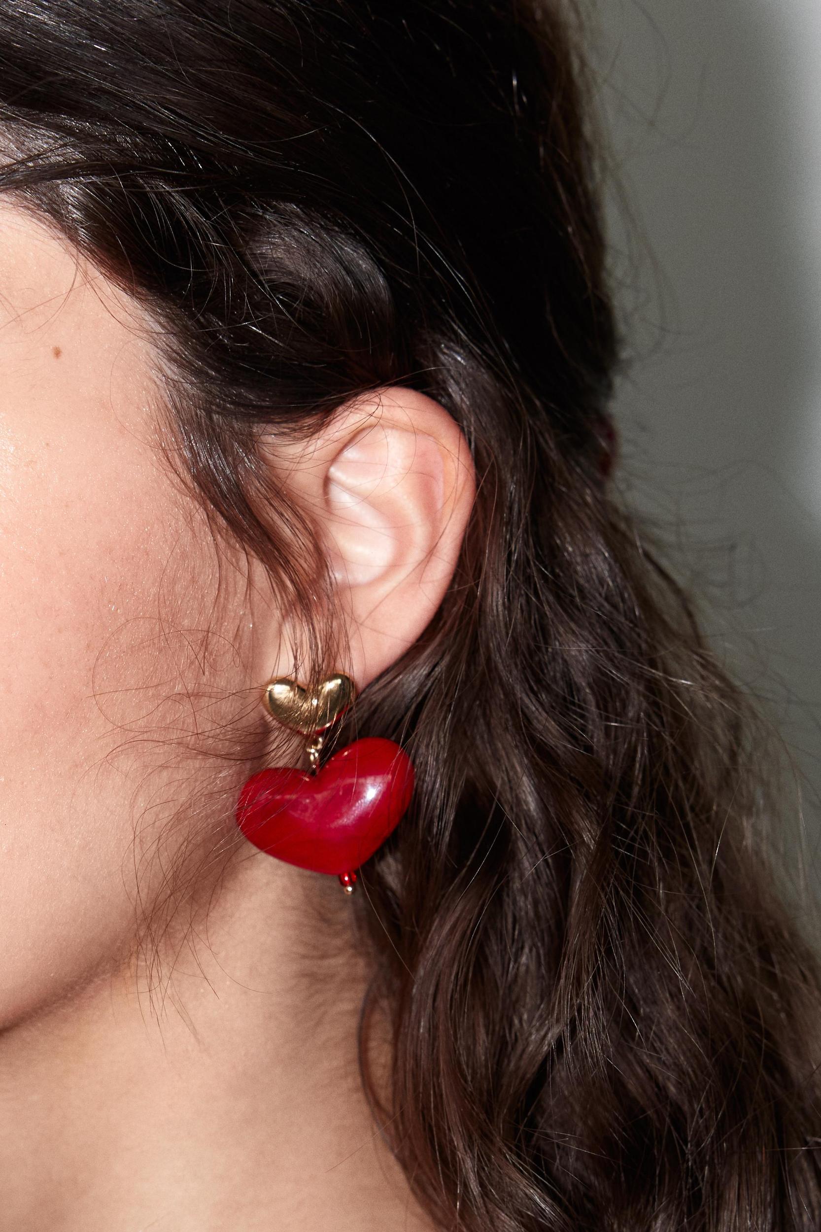 COMBINED HEART EARRINGS Product Image