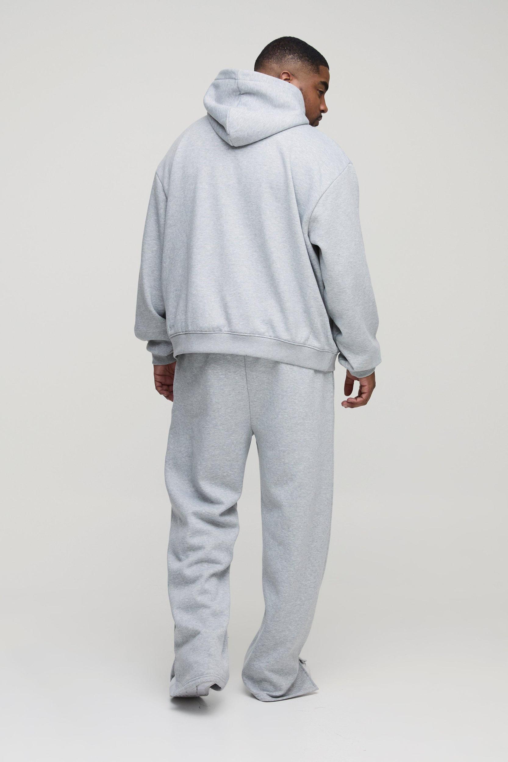 Plus Oversized Boxy Split Hem Homme Tracksuit | boohooMAN USA Product Image