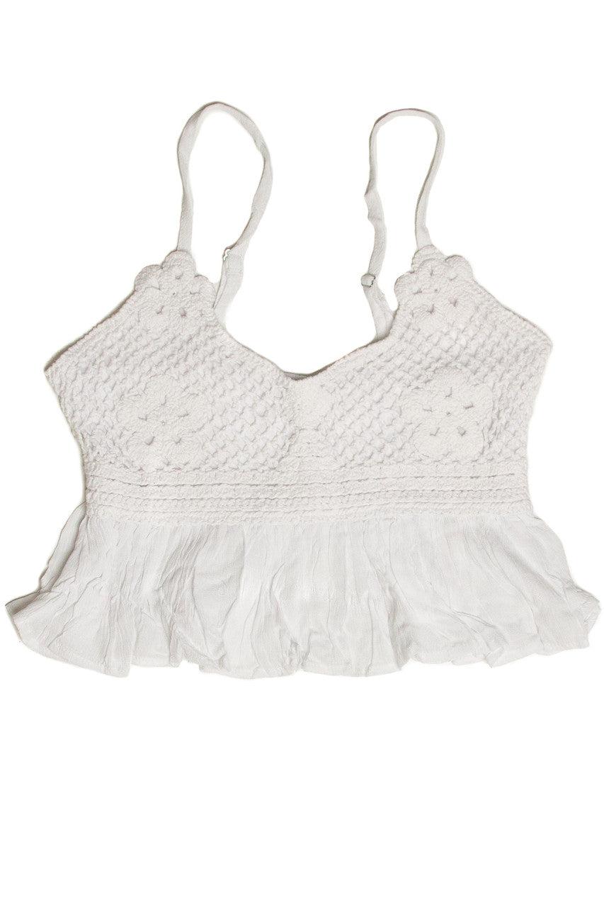 Floral Crochet and Gauze Cami Product Image