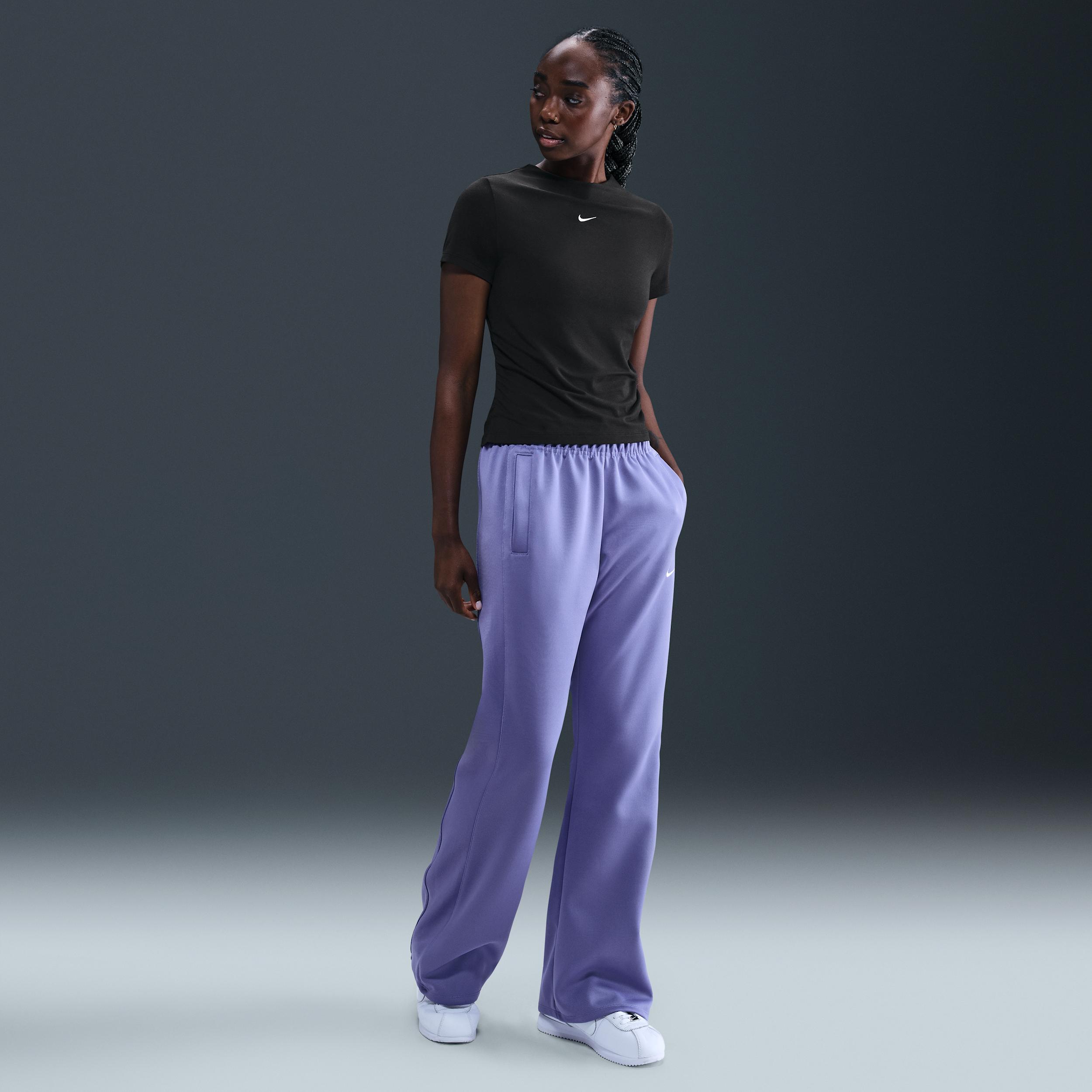 Womens Nike Sportswear Chill Knit Tight Short-Sleeve Mock-Neck Top | HV2401-051 Product Image