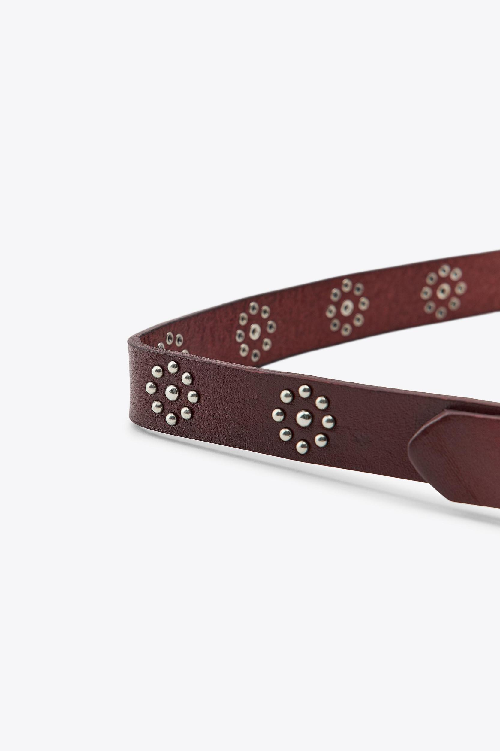 STUDDED LEATHER BELT Product Image