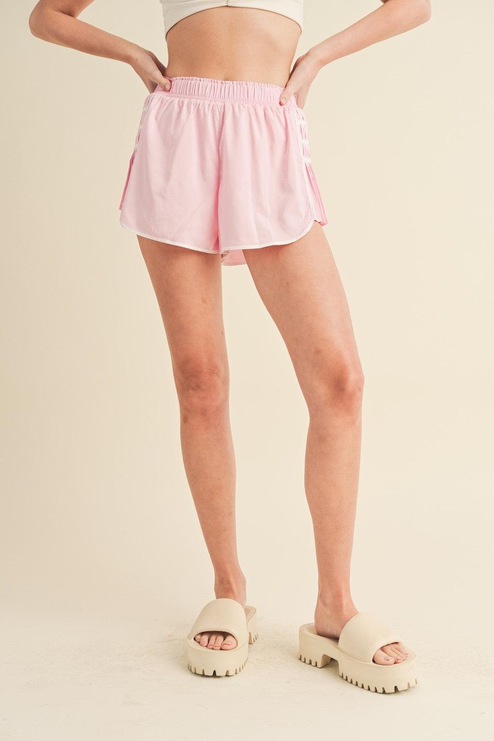 Pleated Sports Shorts Product Image