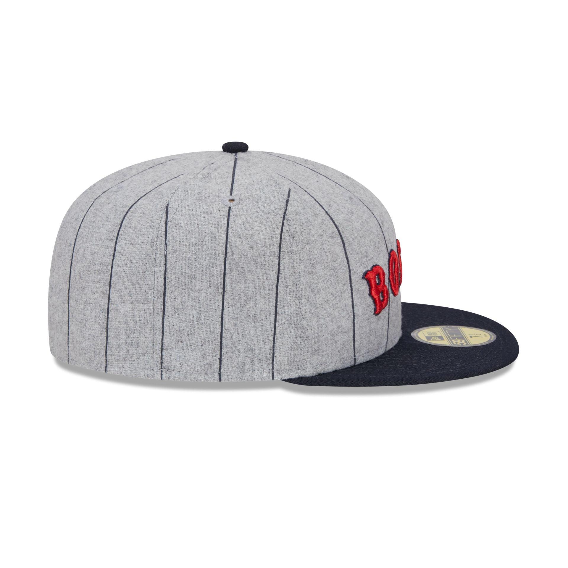 Boston Red Sox Heather Pinstripe 59FIFTY Fitted Hat Male Product Image