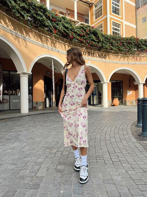 Nellie Midi Dress Yellow Floral Product Image