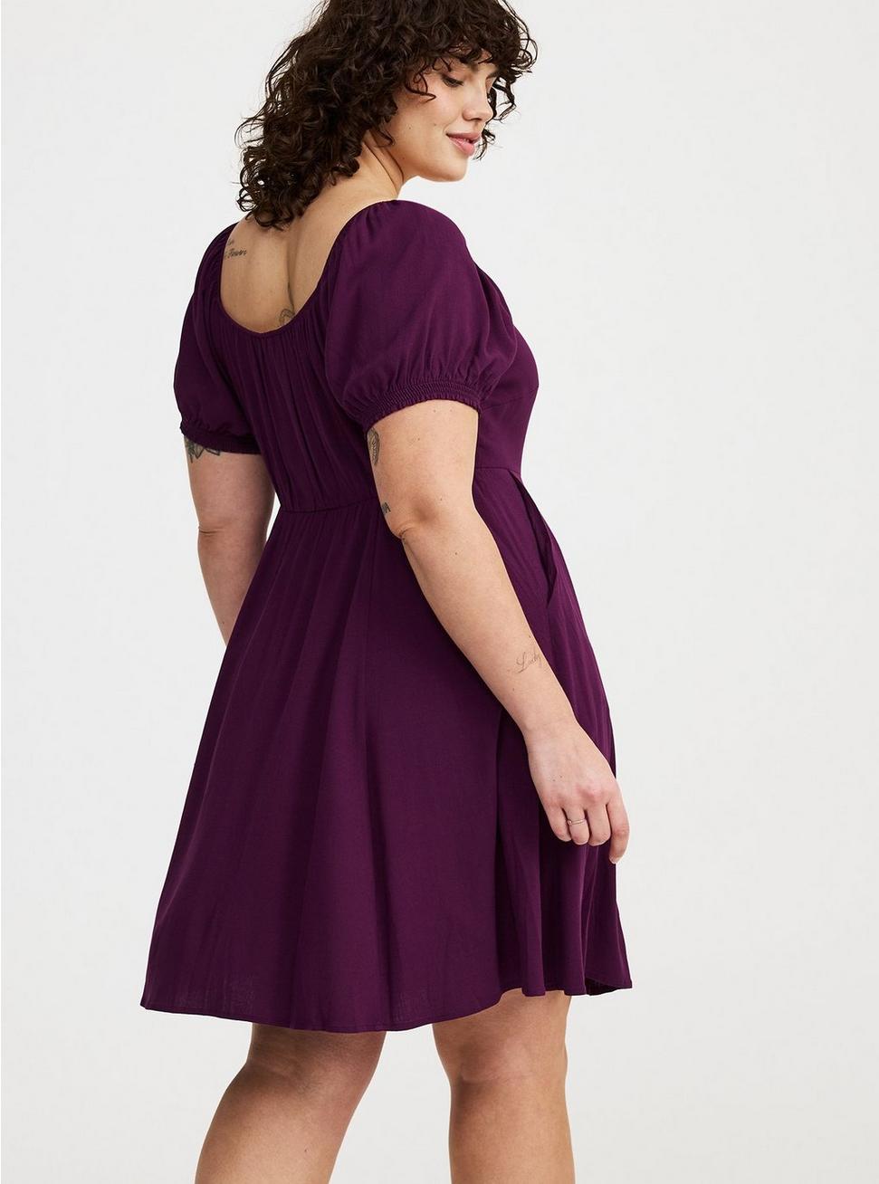 Button Front Skater Mini Dress Product Image
